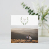 Rustikale Vegetation Wasserfarbe Save the Date Fot Einladung (Stehend Vorderseite)