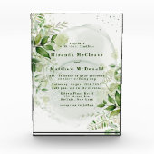 Rustikale Vegetation Weinberg Sake Hochzeit Einlad Fotoblock (Vorderseite)