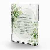 Rustikale Vegetation Weinberg Sake Hochzeit Einlad Fotoblock (Rechts)