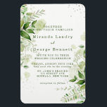 Rustikale Vegetation Weinberg Weißer Weinberg Einl Magnet<br><div class="desc">Dieses Design zeigt Blätter in smaragdgrünen Aquarellfarben,  klassisch weiß und hellgrün schöner Hintergrund. Ideal für Ihre Grün Hochzeitsfeiern!</div>