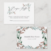 Rustikale Vegetation Winterdusche Windelwaschmasch Begleitkarte (Vorne/Hinten)