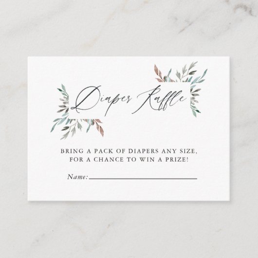 Rustikale Vegetation Winterdusche Windelwaschmasch Begleitkarte (Vorderseite)