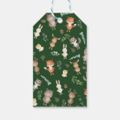 Rustikale Vegetation Woodland Animals Baby Dusche  Geschenkanhänger (Rückseite)