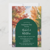 Rustikale Veränderung der Blätter Engagement-Parte Einladung (Vorderseite)