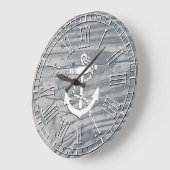 Rustikale Verankerung Ihrer Farbe beendet Große Wanduhr (Winkel)