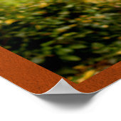 Rustikale verbrannte Orange-Foto-Herbsthochzeitsbe Poster (Ecke)
