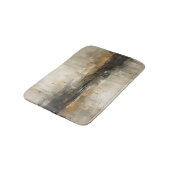 Rustikale verbrannte Orange Grau Schwarz Beige abs Badematte (Schrägansicht)