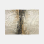Rustikale verbrannte Orange Grau Schwarz Beige abs Fleecedecke (Vorderseite (Horizontal))