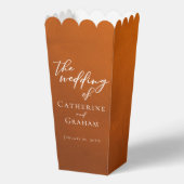 Rustikale verbrannte orange Hochzeit personalisier Geschenkschachtel (Vorderseite)