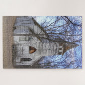 Rustikale verlassene Land-Kirche Puzzle (Horizontal)