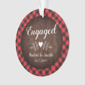 Rustikale Verlobte Verlobung Red Buffalo Kariert Ornament (Vorderseite)