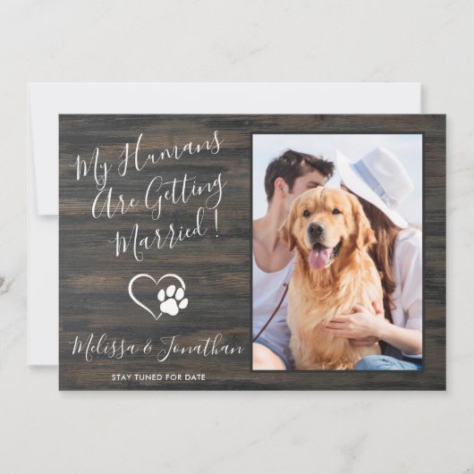 Rustikale Verlobung Ankündigung (Vorderseite)