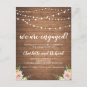 Rustikale Verlobung Ankündigung Party Postkarte (Vorderseite)