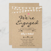 Rustikale Verlobung Einladung (Vorne/Hinten)