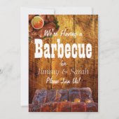 Rustikale Verlobung GRILLEN Party Einladung (Vorderseite)