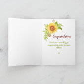 Rustikale Verlobung Herzlichen Glückwunsch Karte (Innenseite)