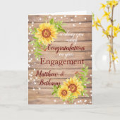 Rustikale Verlobung Herzlichen Glückwunsch Karte (Gelbe Blume)