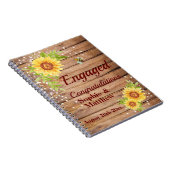 Rustikale Verlobung Herzlichen Glückwunsch Sonnenb Notizblock (Rechte Seite)