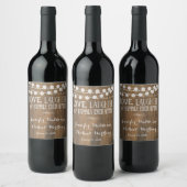 Rustikale Verlobung Holz Hochzeiten Custim Weineti Weinetikett (Flaschen)