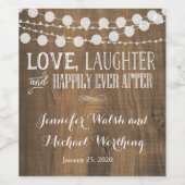 Rustikale Verlobung Holz Hochzeiten Custim Weineti Weinetikett (Einzelnes Label)