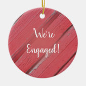 Rustikale Verlobung Rotes Barnholz Keramik Ornament (Vorne)