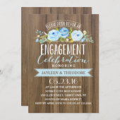 Rustikale Verlobung | Verlobungsparty Einladung (Vorne/Hinten)