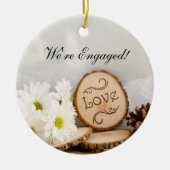 Rustikale Verlobung Weißes Meer Keramikornament (Vorne)