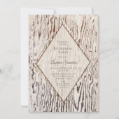 Rustikale Versorgung mit Holzkörnern Einladung (Vorderseite)