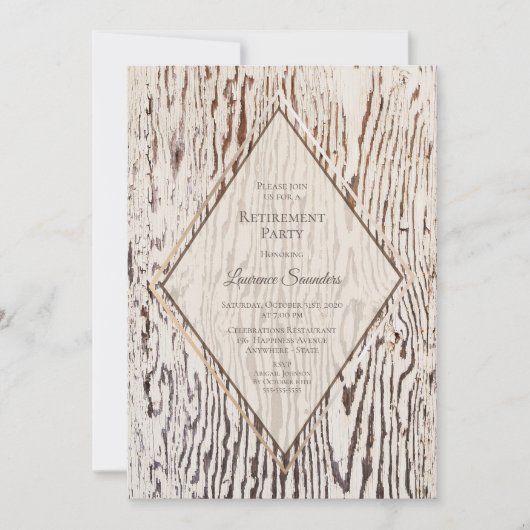 Rustikale Versorgung mit Holzkörnern Einladung (Vorderseite)