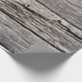 Rustikale verwitterte hölzerne Strandplatten Geschenkpapier (Ecke)