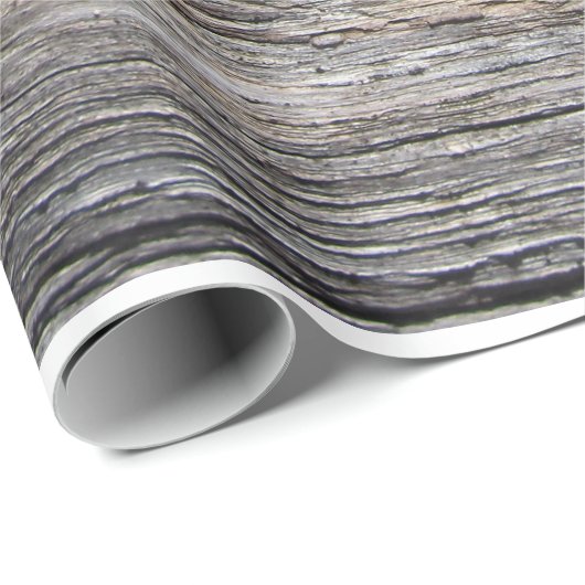 Rustikale verwitterte hölzerne Strandplatten Geschenkpapier (Rolleneckpunkt)