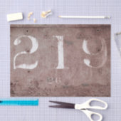 Rustikale Vintag-braune Texturennummern Seidenpapier (Handwerk)