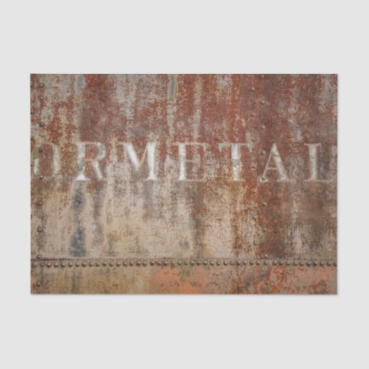 Rustikale Vintag-braune Texturentyppografie Seidenpapier (Vorderseite)