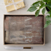 Rustikale Vintag-braune Texturentyppografie Seidenpapier (Geschenk)