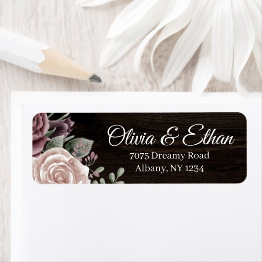 Rustikale Vintag Dusty Rose Blume Holz (Insitu)