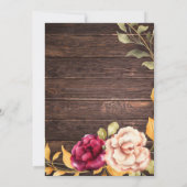 Rustikale Vintag Elegante Überraschung Geburtstags Einladung (Rückseite)