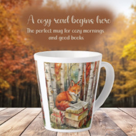 Rustikale Vintag Fox Books Woodland Herbst Milchtasse