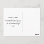 Rustikale Vintag Fox Books Woodland Herbst Postkarte (Rückseite)