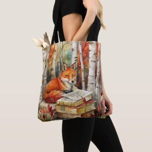 Rustikale Vintag Fox Books Woodland Herbst Tasche