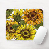 Rustikale Vintag-gelbe Orangenblüten Mousepad (Mit Mouse)