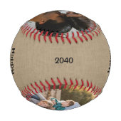 Rustikale Vintag Moderne Foto glücklicher Vater Ta Baseball (Rückseite)