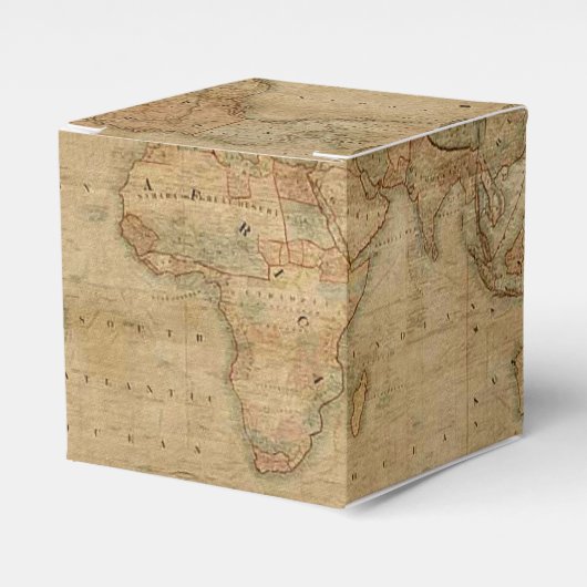 Rustikale Vintage alte Weltkarte III Geschenkschachtel (Vorderseite)