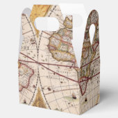 Rustikale Vintage alte Weltkarte IV Geschenkschachtel (Geöffnet)
