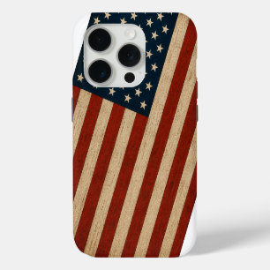 Rustikale Vintage-amerikanische Flagge Holzstruktu Case-Mate iPhone Hülle