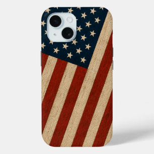 Rustikale Vintage-amerikanische Flagge Holzstruktu Case-Mate iPhone Hülle