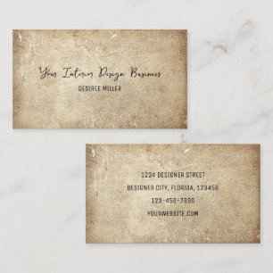 Rustikale Vintage antike Textur Innenarchitektur D Visitenkarte