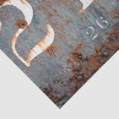 Rustikale Vintage Aquamarine Rosttexturspuren Seidenpapier (Ausschnitt)