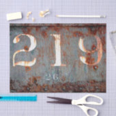 Rustikale Vintage Aquamarine Rosttexturspuren Seidenpapier (Handwerk)