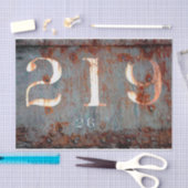 Rustikale Vintage Aquamarine Rosttexturspuren Seidenpapier (Handwerk)