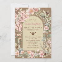 Rustikale Vintage Aquarellfarben Wildblume erster